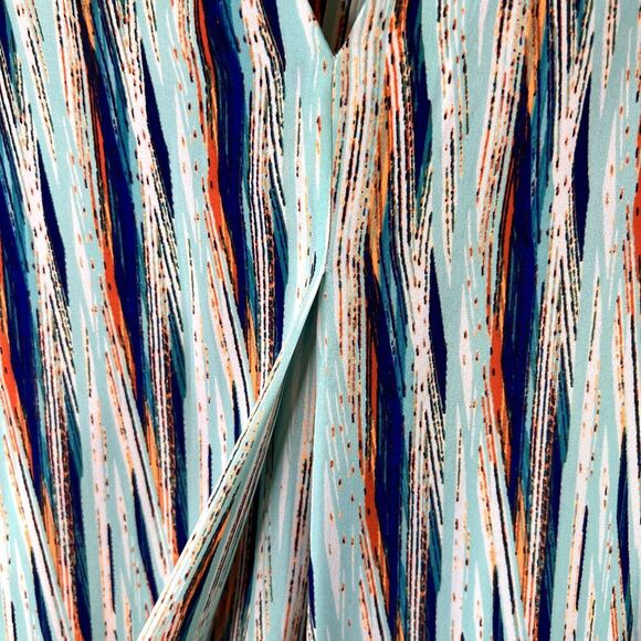 Worthington Colorful Abstract Print Sleeveless Vneck Tank Blouse Size XL - Picture 5 of 8